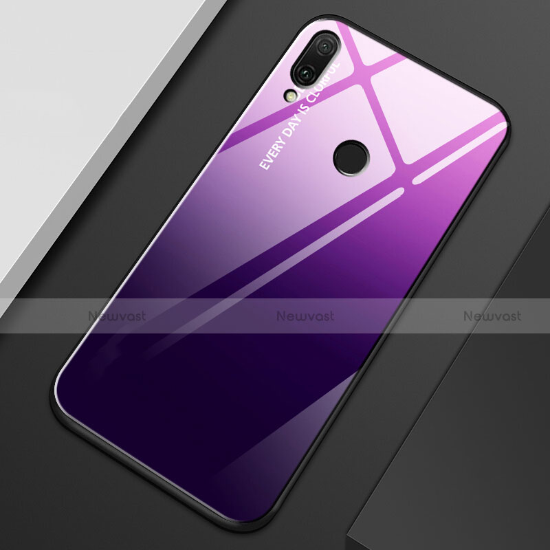 Silicone Frame Mirror Rainbow Gradient Case Cover M01 for Huawei Y9 (2019)