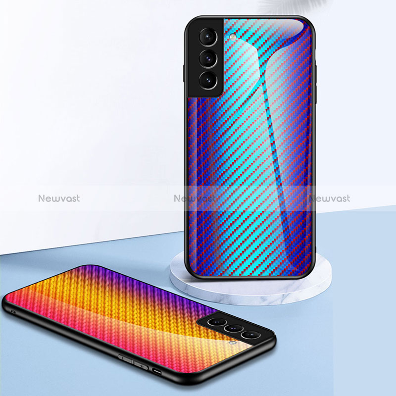 Silicone Frame Mirror Rainbow Gradient Case Cover M01 for Samsung Galaxy S25 Plus 5G