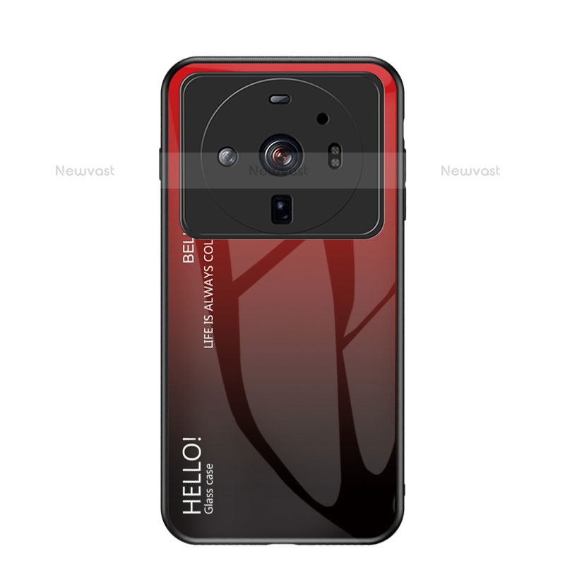 Silicone Frame Mirror Rainbow Gradient Case Cover M01 for Xiaomi Mi 12 Ultra 5G