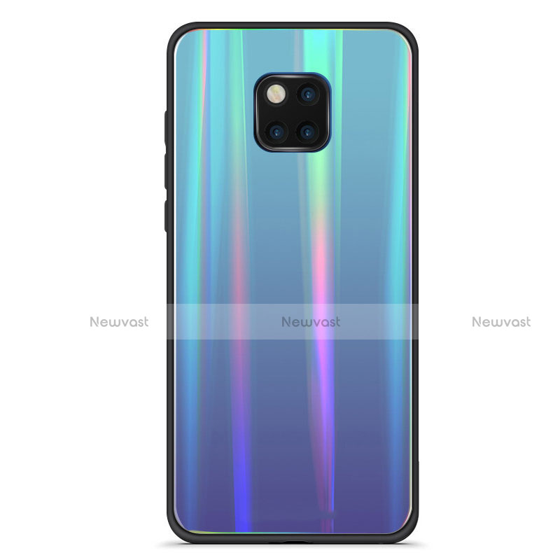 Silicone Frame Mirror Rainbow Gradient Case Cover M02 for Huawei Mate 20 Pro