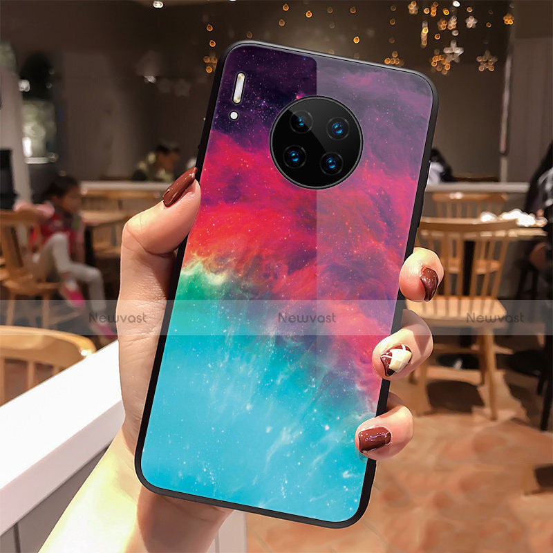 Silicone Frame Starry Sky Mirror Case Cover for Huawei Mate 30 Pro 5G