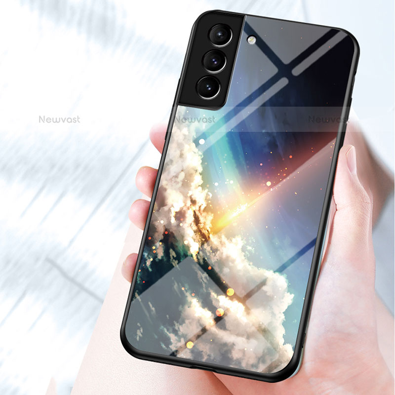 Silicone Frame Starry Sky Mirror Case Cover for Samsung Galaxy S21 Plus 5G