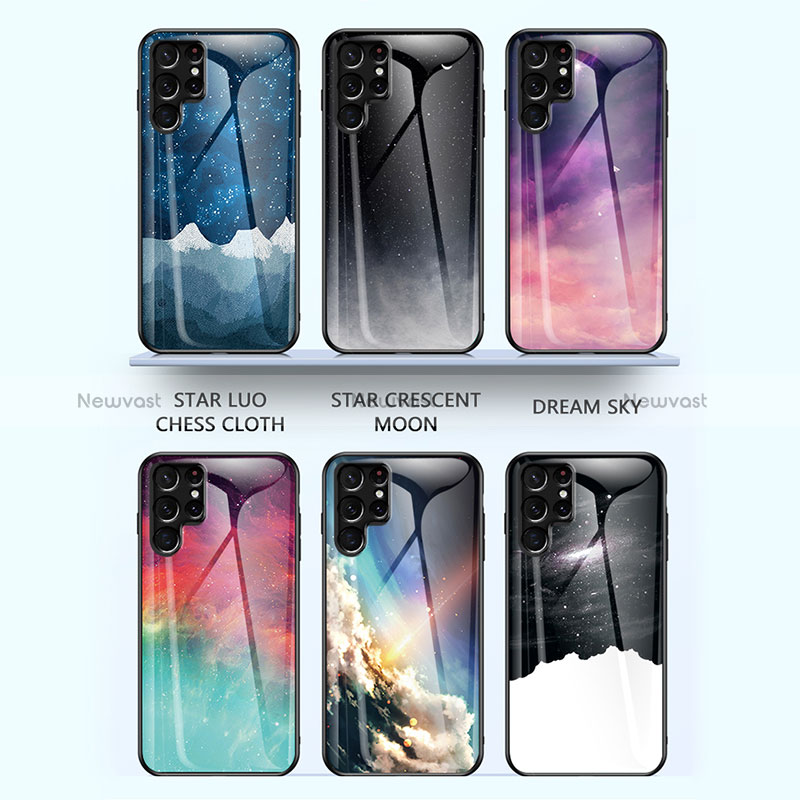 Silicone Frame Starry Sky Mirror Case Cover for Samsung Galaxy S24 Ultra 5G