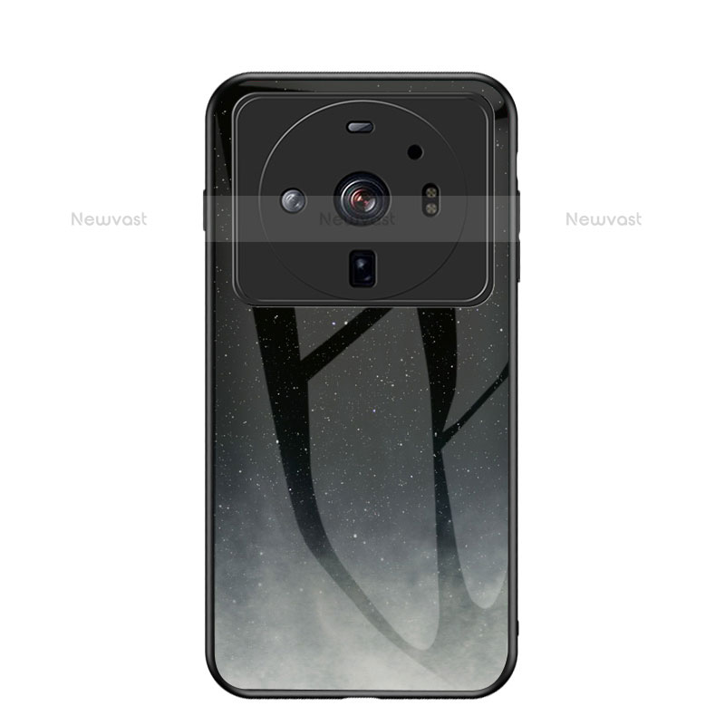 Silicone Frame Starry Sky Mirror Case Cover for Xiaomi Mi 12 Ultra 5G Black