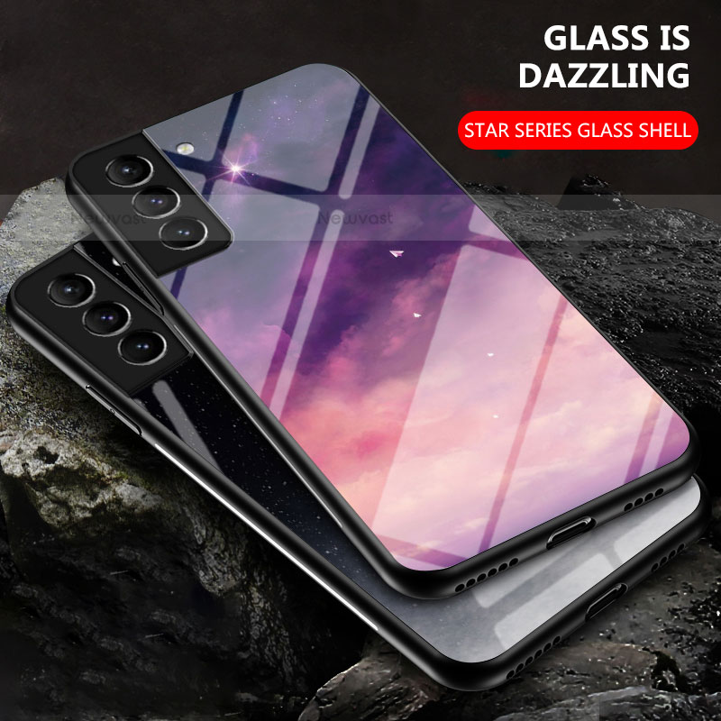 Silicone Frame Starry Sky Mirror Case Cover S01 for Samsung Galaxy S21 FE 5G