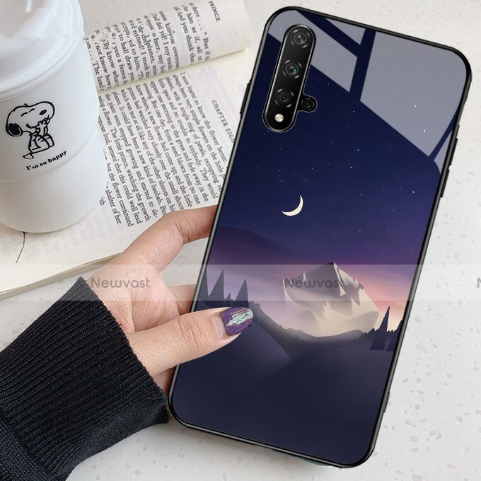 Silicone Frame Starry Sky Mirror Case for Huawei Honor 20S Black