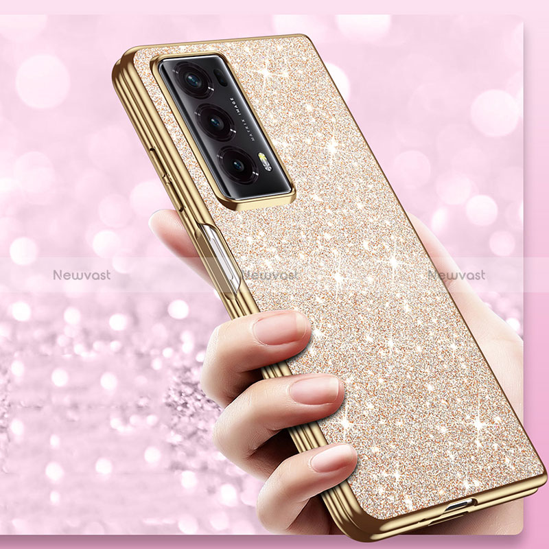 Silicone Matte Finish and Plastic Back Cover Case 360 Degrees Bling-Bling for Huawei Honor Magic Vs2 5G