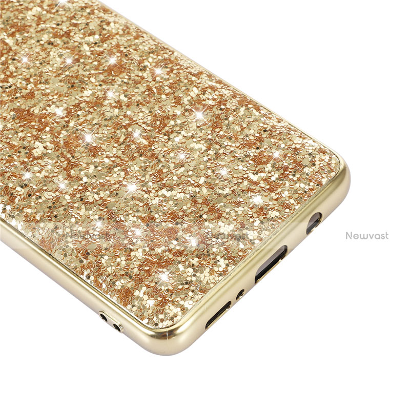 Silicone Matte Finish and Plastic Back Cover Case 360 Degrees Bling-Bling for Samsung Galaxy M51