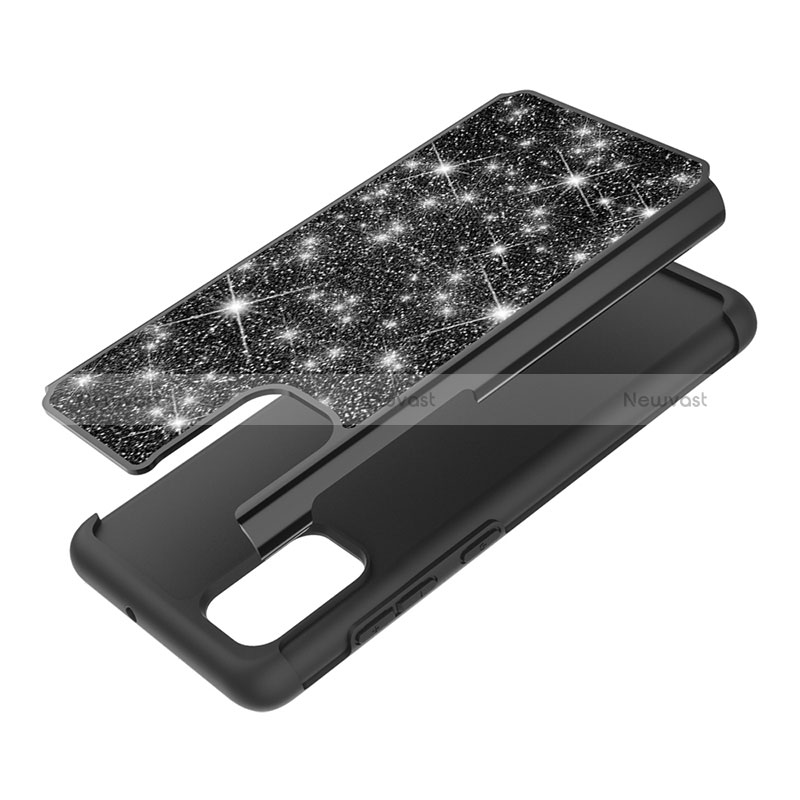 Silicone Matte Finish and Plastic Back Cover Case 360 Degrees Bling-Bling JX1 for Samsung Galaxy A71 5G