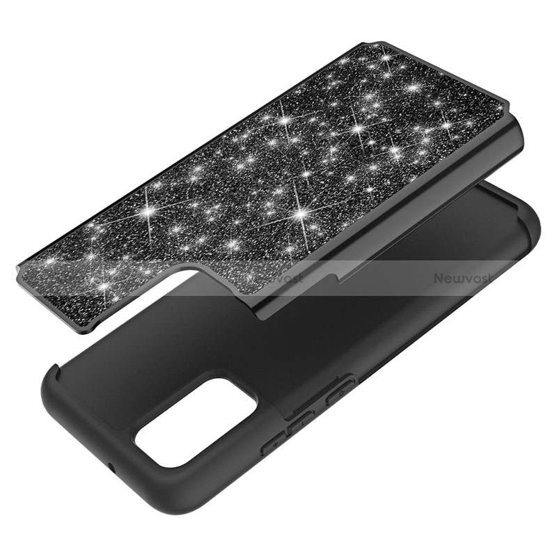 Silicone Matte Finish and Plastic Back Cover Case 360 Degrees Bling-Bling JX1 for Samsung Galaxy F02S SM-E025F