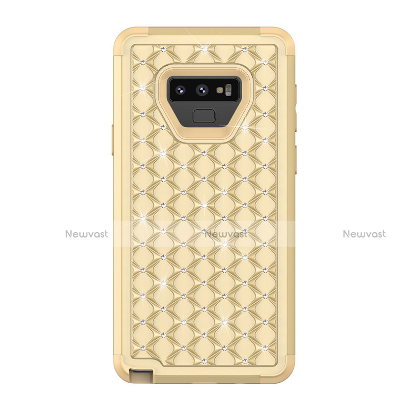 Silicone Matte Finish and Plastic Back Cover Case 360 Degrees Bling-Bling U01 for Samsung Galaxy Note 9