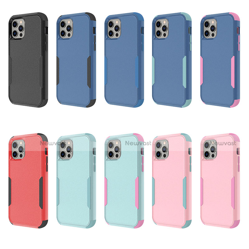 Silicone Matte Finish and Plastic Back Cover Case 360 Degrees for Apple iPhone 13 Pro