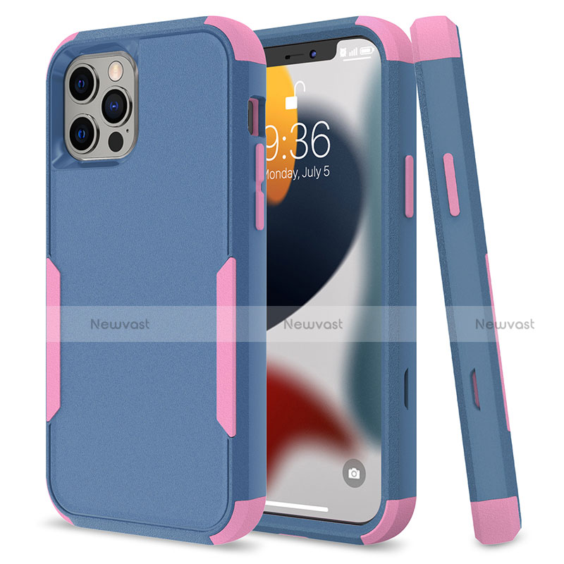 Silicone Matte Finish and Plastic Back Cover Case 360 Degrees for Apple iPhone 13 Pro Max Mixed