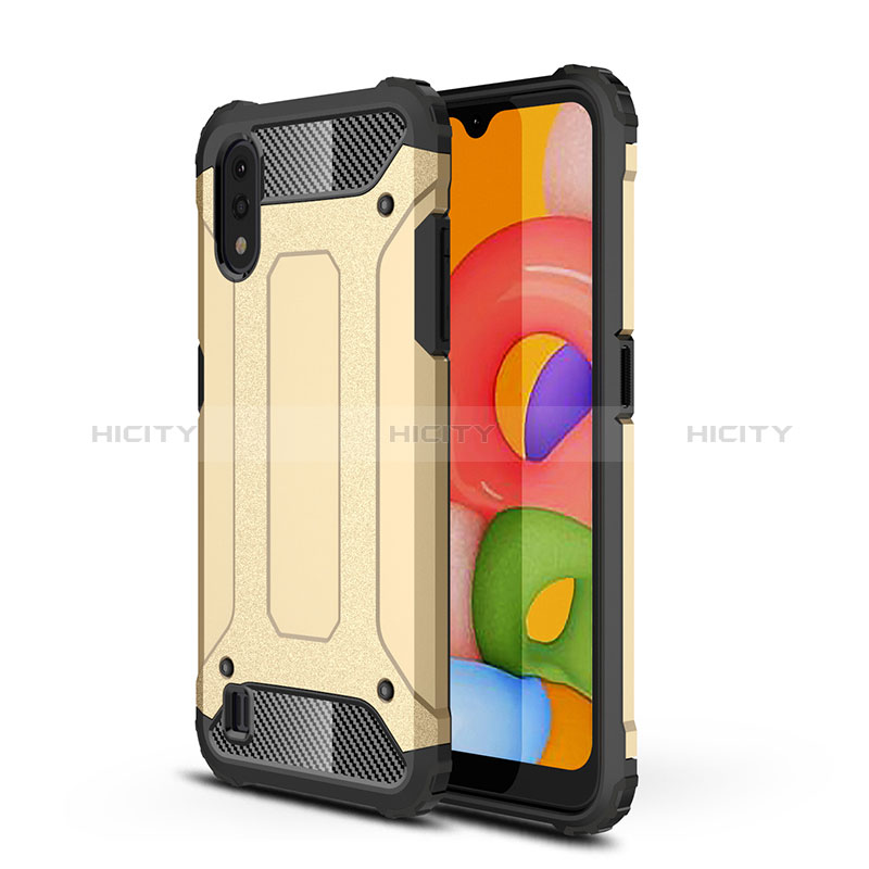 Silicone Matte Finish and Plastic Back Cover Case 360 Degrees for Samsung Galaxy A01 SM-A015