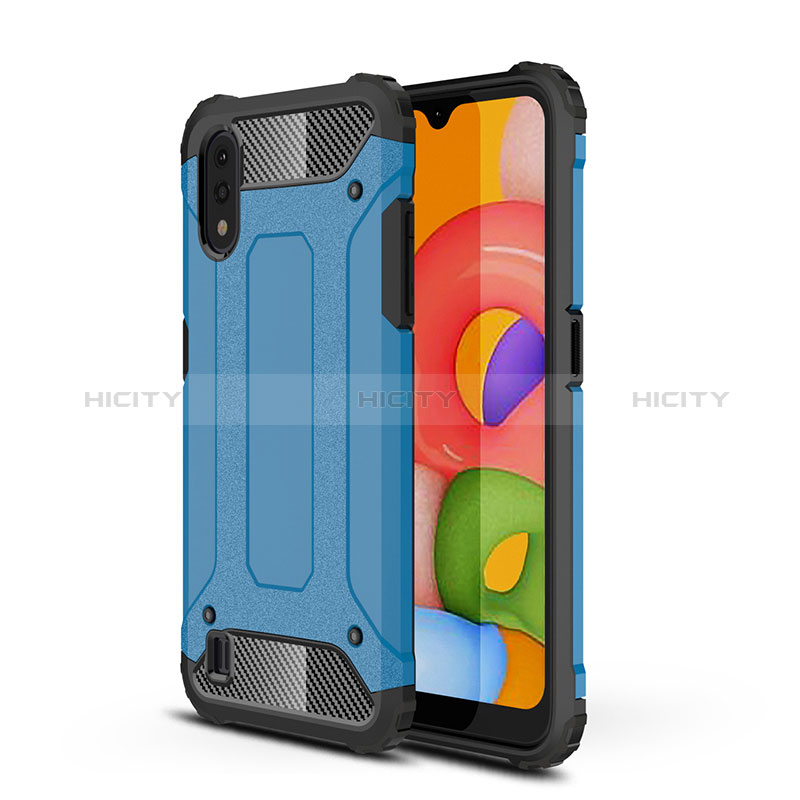 Silicone Matte Finish and Plastic Back Cover Case 360 Degrees for Samsung Galaxy A01 SM-A015