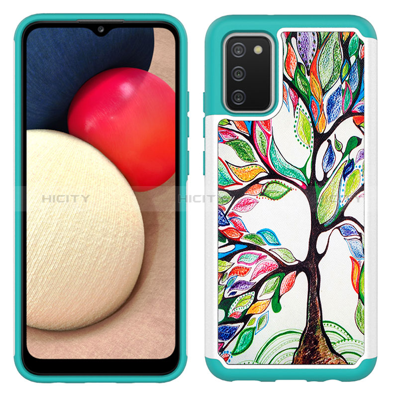 Silicone Matte Finish and Plastic Back Cover Case 360 Degrees JX1 for Samsung Galaxy A03s