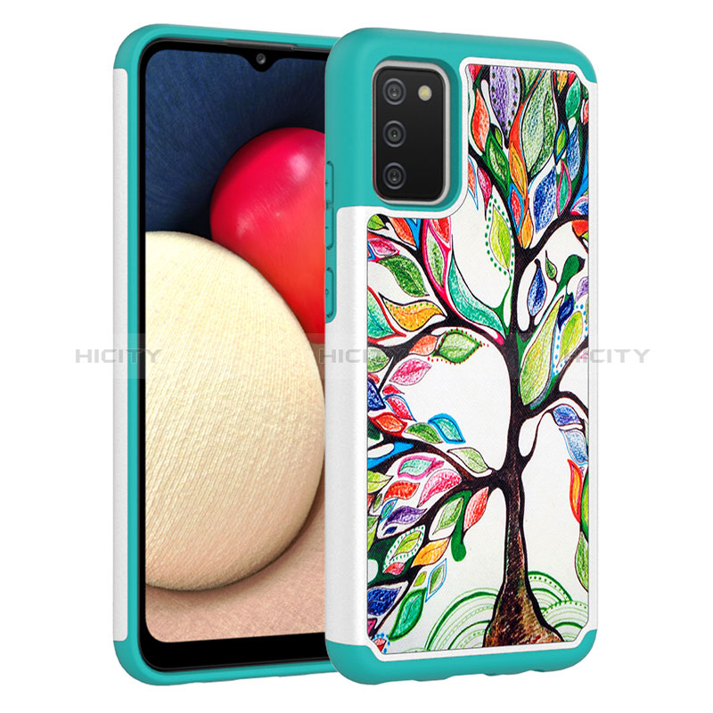 Silicone Matte Finish and Plastic Back Cover Case 360 Degrees JX1 for Samsung Galaxy A03s