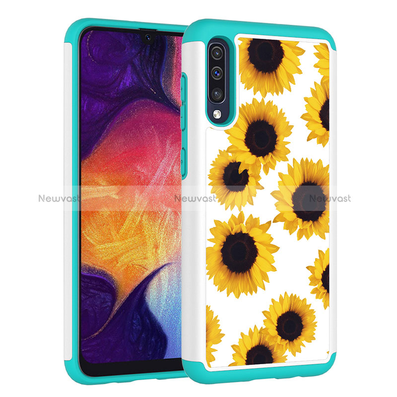 Silicone Matte Finish and Plastic Back Cover Case 360 Degrees JX1 for Samsung Galaxy A30S