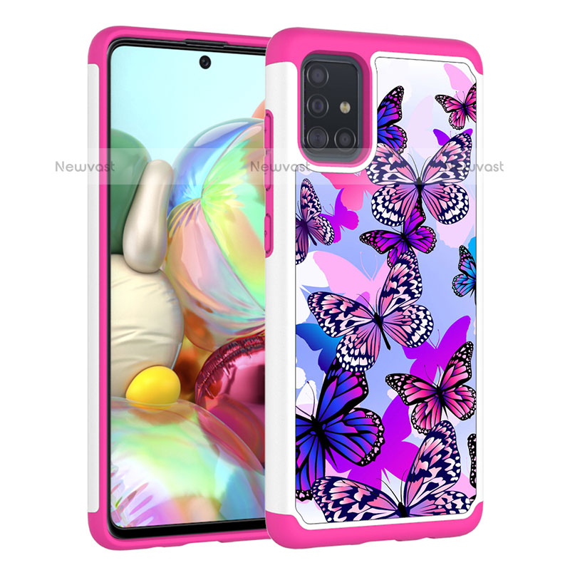 Silicone Matte Finish and Plastic Back Cover Case 360 Degrees JX1 for Samsung Galaxy A51 4G