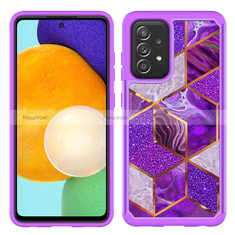 Silicone Matte Finish and Plastic Back Cover Case 360 Degrees JX1 for Samsung Galaxy A52 5G