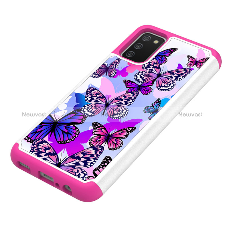 Silicone Matte Finish and Plastic Back Cover Case 360 Degrees JX1 for Samsung Galaxy F02S SM-E025F