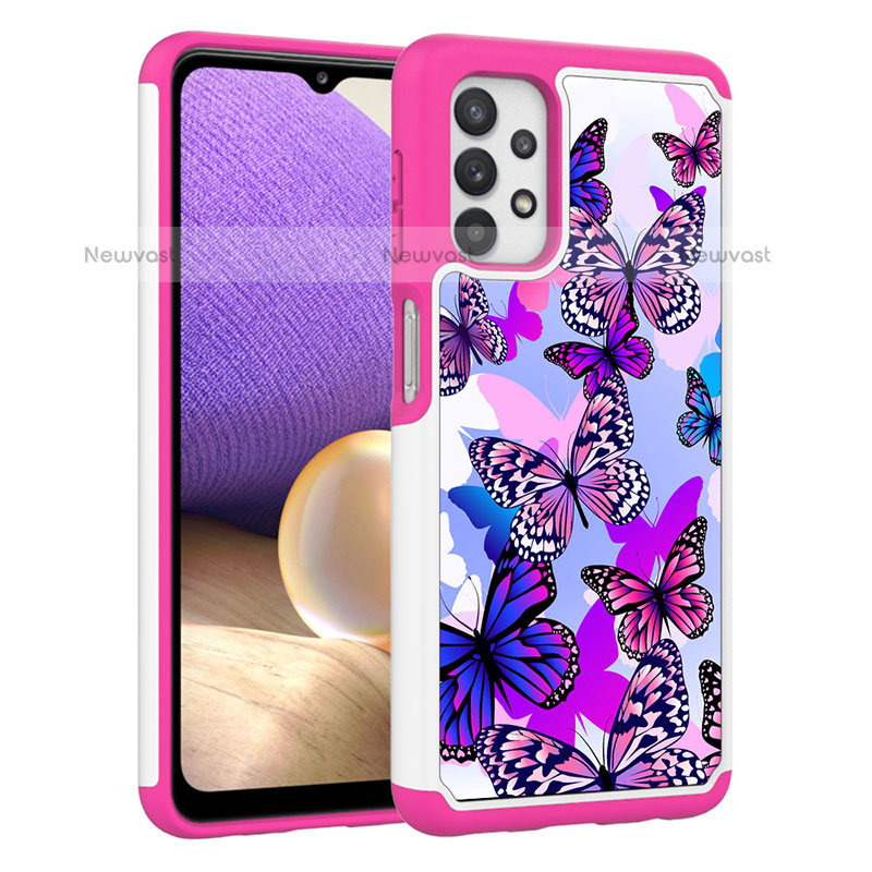 Silicone Matte Finish and Plastic Back Cover Case 360 Degrees JX1 for Samsung Galaxy M32 5G