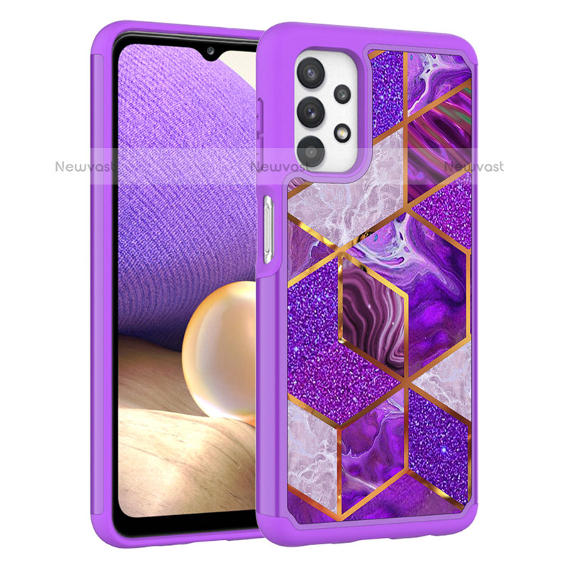 Silicone Matte Finish and Plastic Back Cover Case 360 Degrees JX1 for Samsung Galaxy M32 5G