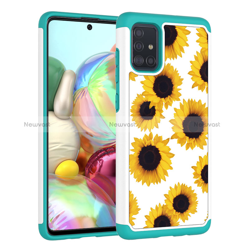 Silicone Matte Finish and Plastic Back Cover Case 360 Degrees JX1 for Samsung Galaxy M40S