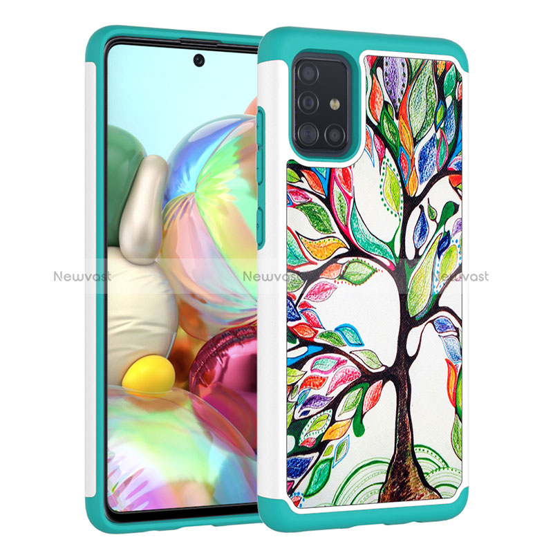 Silicone Matte Finish and Plastic Back Cover Case 360 Degrees JX1 for Samsung Galaxy M40S