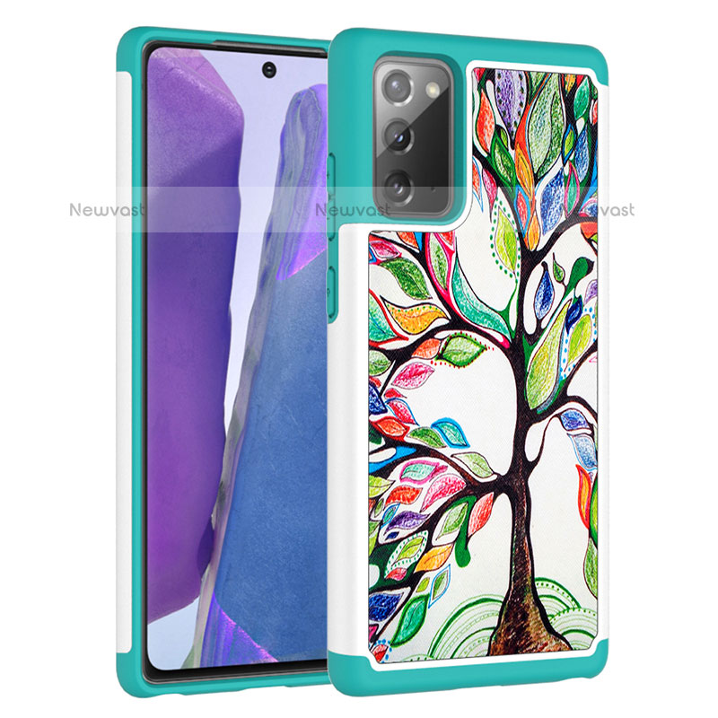 Silicone Matte Finish and Plastic Back Cover Case 360 Degrees JX1 for Samsung Galaxy Note 20 5G