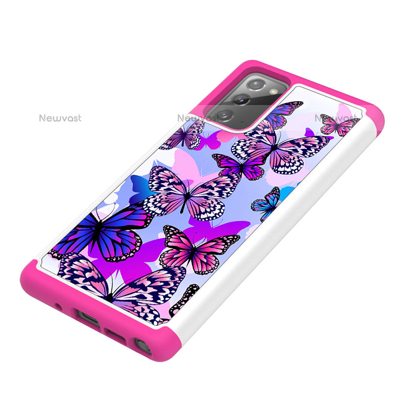 Silicone Matte Finish and Plastic Back Cover Case 360 Degrees JX1 for Samsung Galaxy Note 20 5G