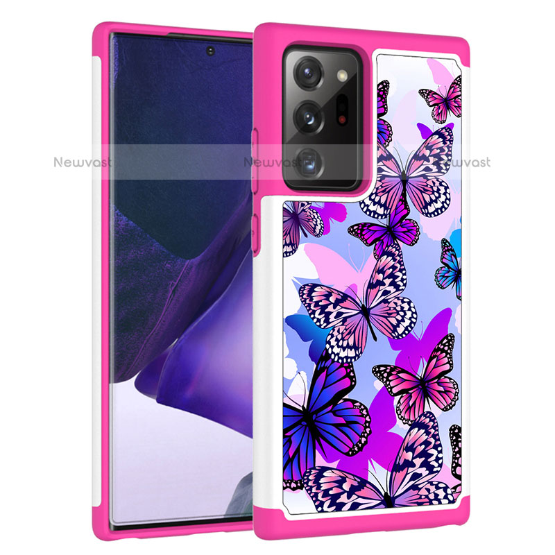 Silicone Matte Finish and Plastic Back Cover Case 360 Degrees JX1 for Samsung Galaxy Note 20 Ultra 5G