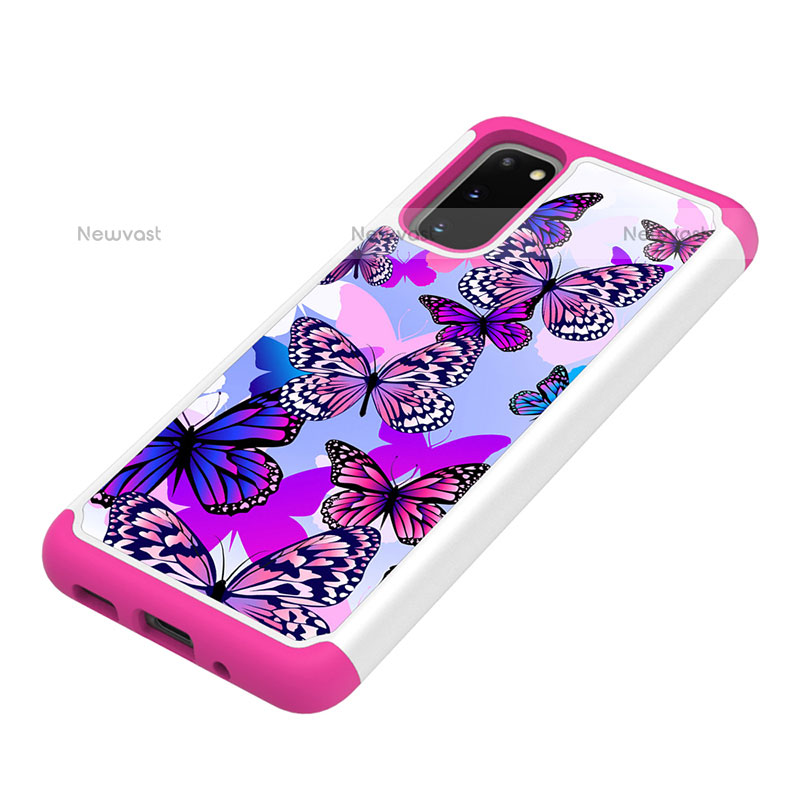 Silicone Matte Finish and Plastic Back Cover Case 360 Degrees JX1 for Samsung Galaxy S20 5G