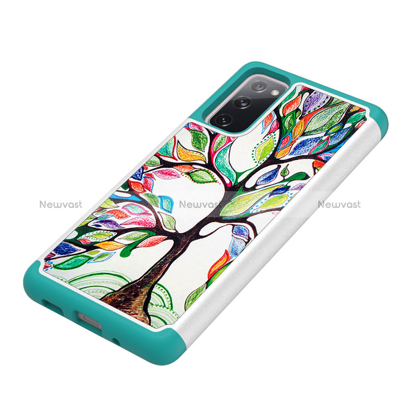 Silicone Matte Finish and Plastic Back Cover Case 360 Degrees JX1 for Samsung Galaxy S20 FE 4G