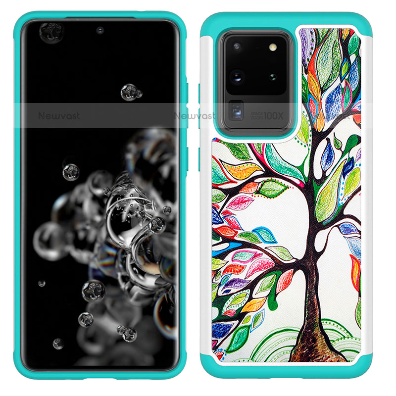 Silicone Matte Finish and Plastic Back Cover Case 360 Degrees JX1 for Samsung Galaxy S20 Ultra 5G