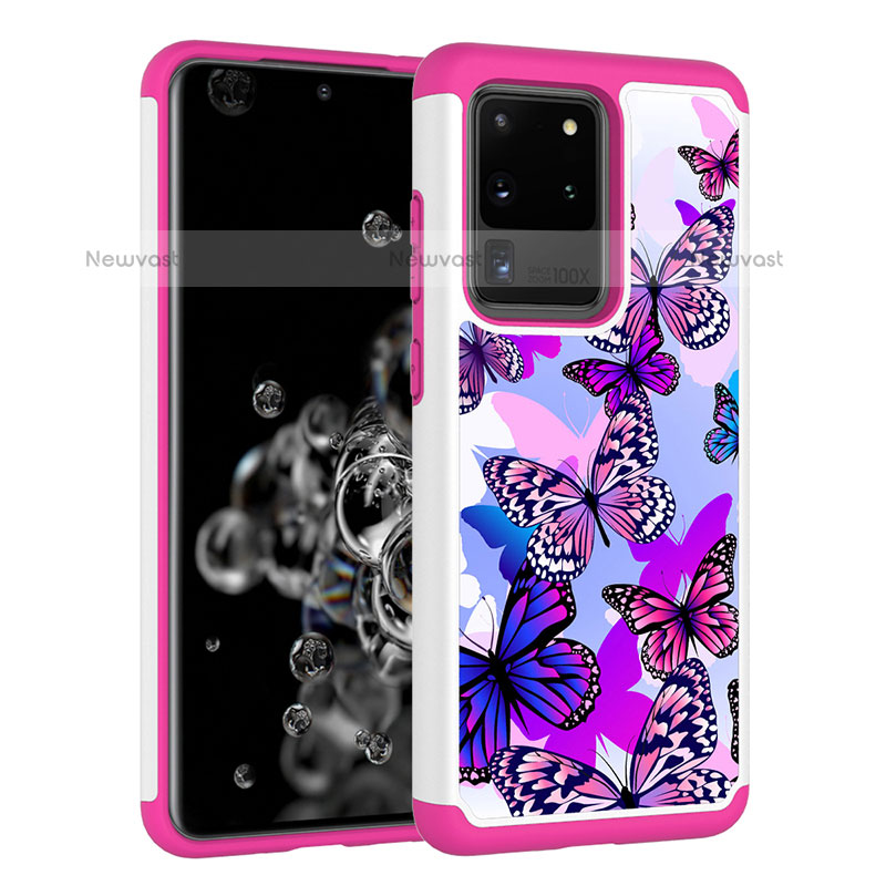 Silicone Matte Finish and Plastic Back Cover Case 360 Degrees JX1 for Samsung Galaxy S20 Ultra 5G