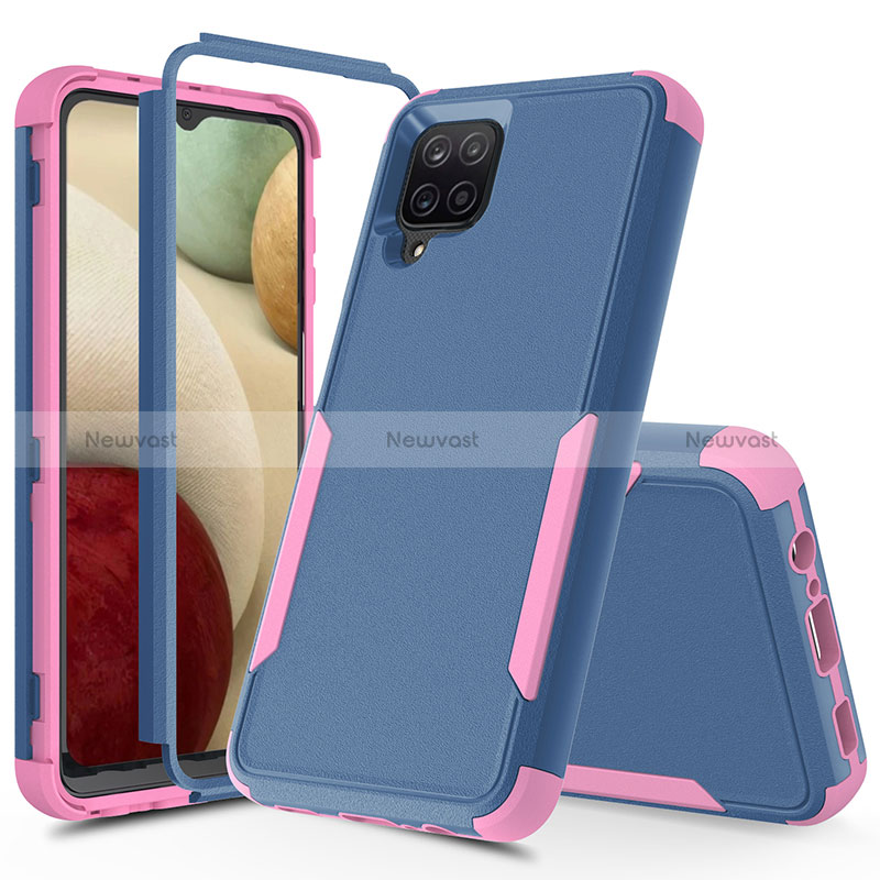 Silicone Matte Finish and Plastic Back Cover Case 360 Degrees MQ1 for Samsung Galaxy A12 5G