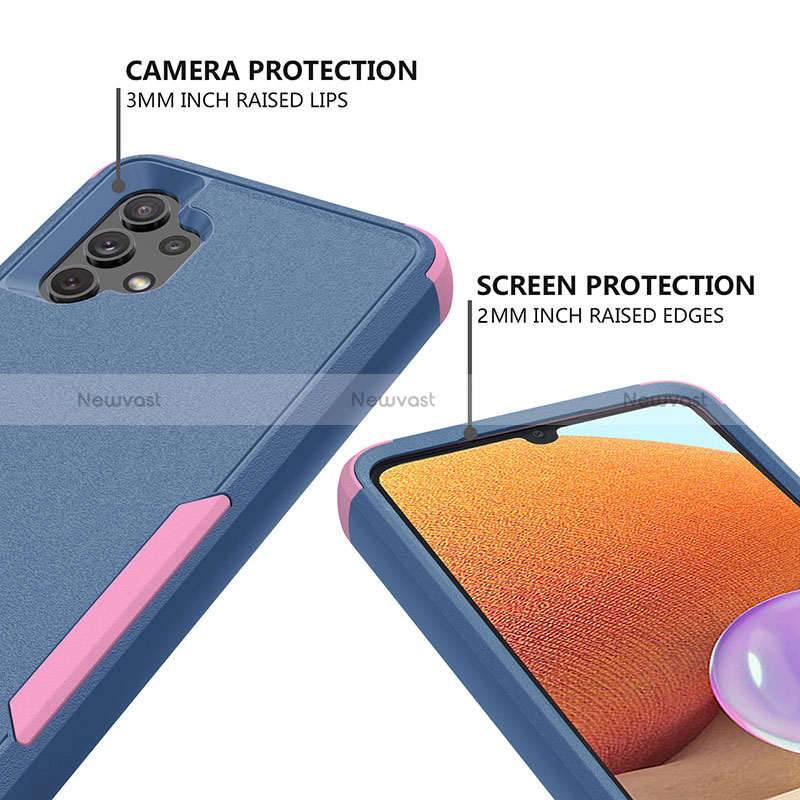 Silicone Matte Finish and Plastic Back Cover Case 360 Degrees MQ1 for Samsung Galaxy A32 4G