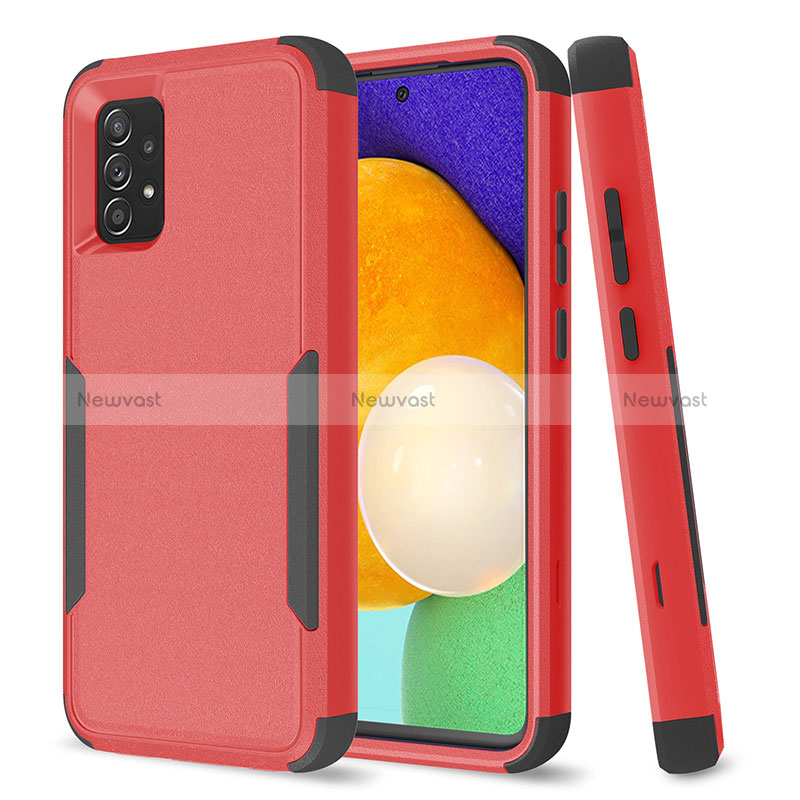 Silicone Matte Finish and Plastic Back Cover Case 360 Degrees MQ1 for Samsung Galaxy A52 4G