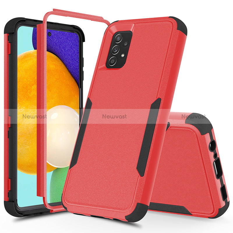 Silicone Matte Finish and Plastic Back Cover Case 360 Degrees MQ1 for Samsung Galaxy A52 4G