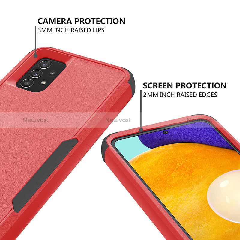 Silicone Matte Finish and Plastic Back Cover Case 360 Degrees MQ1 for Samsung Galaxy A52 5G