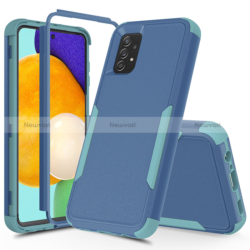 Silicone Matte Finish and Plastic Back Cover Case 360 Degrees MQ1 for Samsung Galaxy A52 5G Mixed