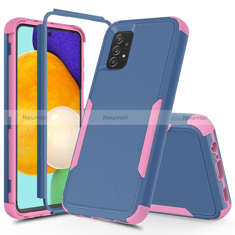 Silicone Matte Finish and Plastic Back Cover Case 360 Degrees MQ1 for Samsung Galaxy A52s 5G