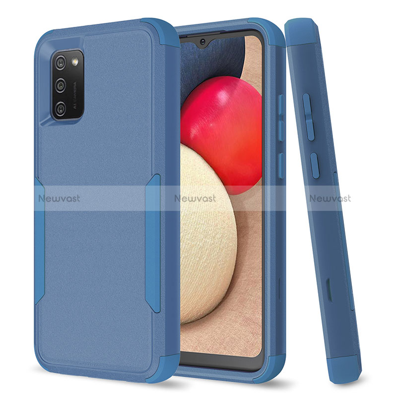 Silicone Matte Finish and Plastic Back Cover Case 360 Degrees MQ1 for Samsung Galaxy F02S SM-E025F