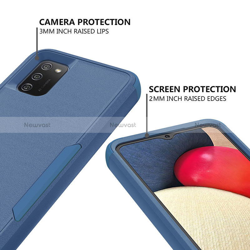 Silicone Matte Finish and Plastic Back Cover Case 360 Degrees MQ1 for Samsung Galaxy F02S SM-E025F