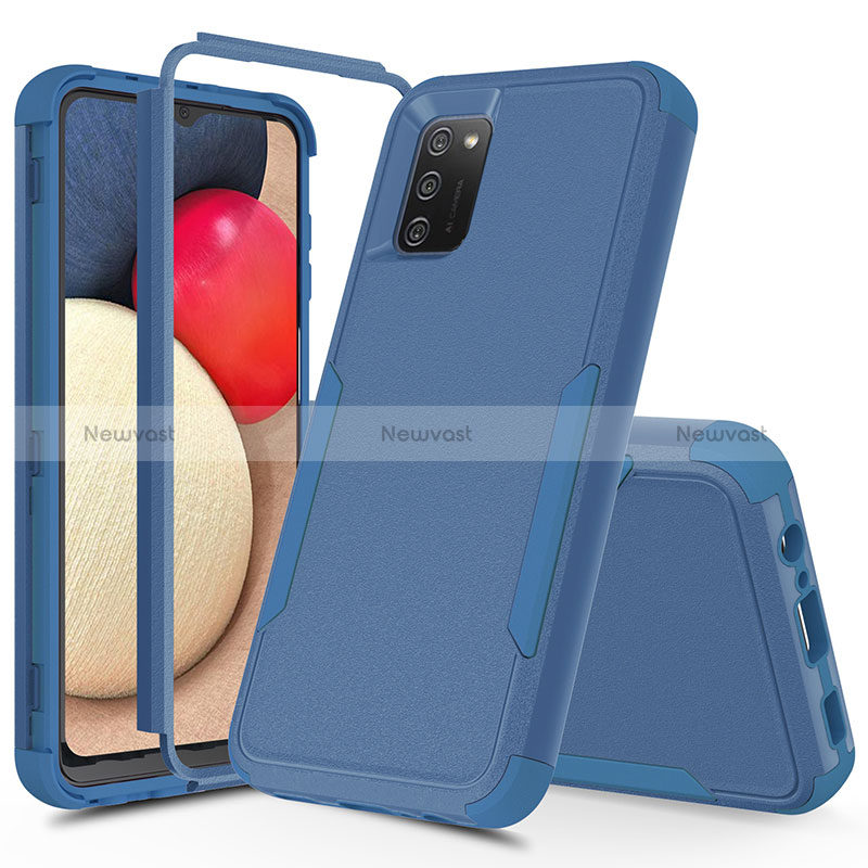 Silicone Matte Finish and Plastic Back Cover Case 360 Degrees MQ1 for Samsung Galaxy F02S SM-E025F