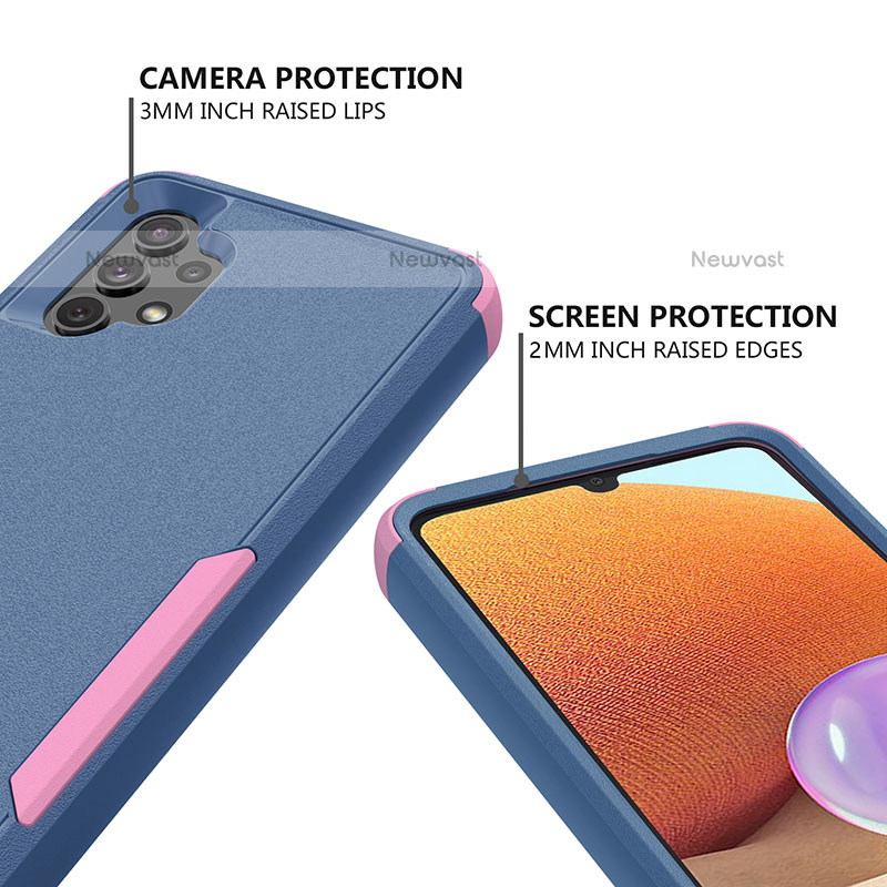 Silicone Matte Finish and Plastic Back Cover Case 360 Degrees MQ1 for Samsung Galaxy M32 5G