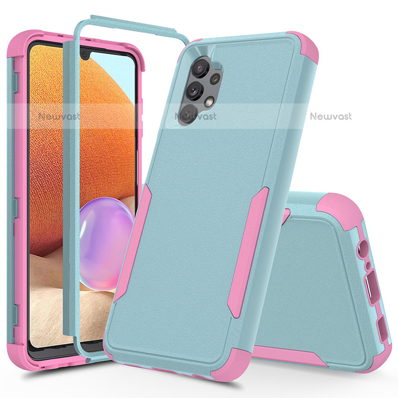 Silicone Matte Finish and Plastic Back Cover Case 360 Degrees MQ1 for Samsung Galaxy M32 5G