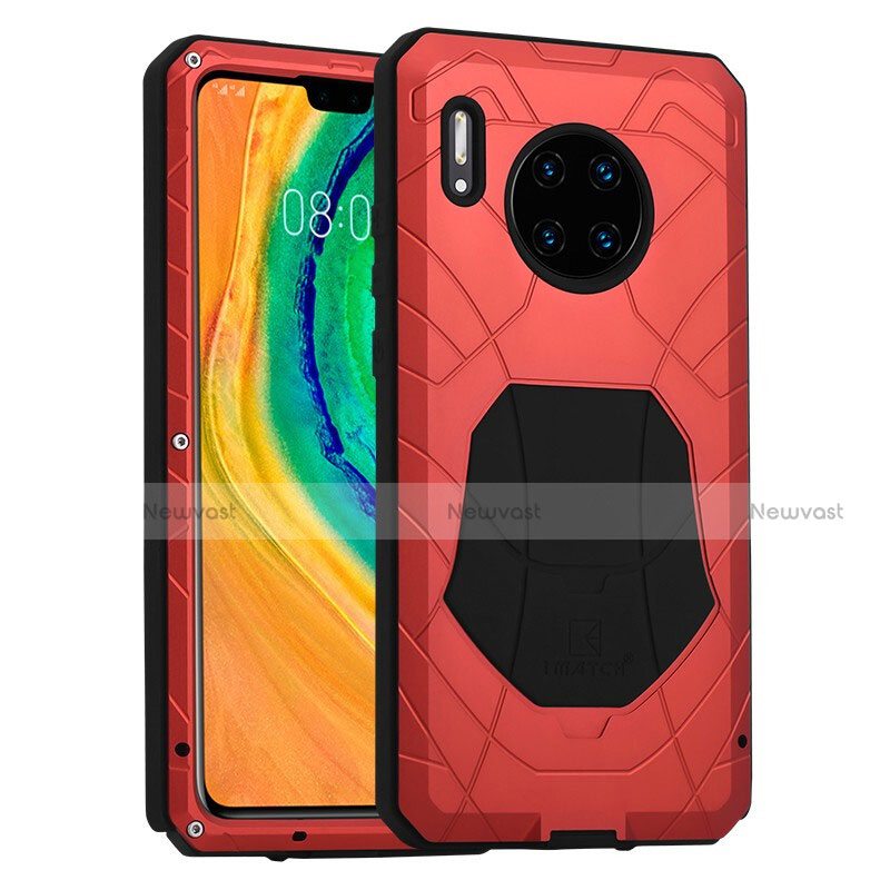 Silicone Matte Finish and Plastic Back Cover Case 360 Degrees R01 for Huawei Mate 30 Pro Red