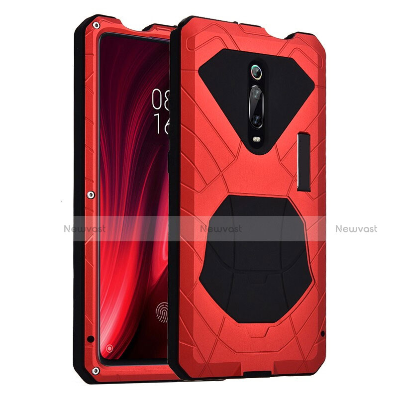 Silicone Matte Finish and Plastic Back Cover Case 360 Degrees R01 for Xiaomi Mi 9T Pro Red